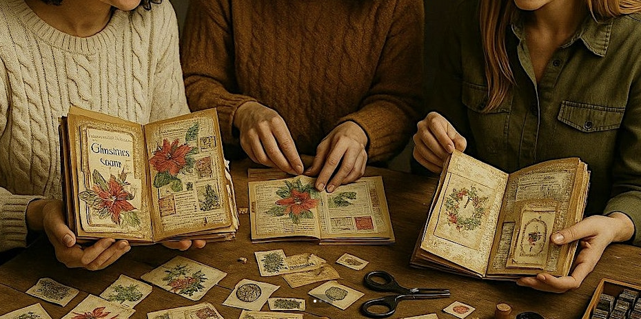 Vintage Holiday Memory Journal Workshop✂️