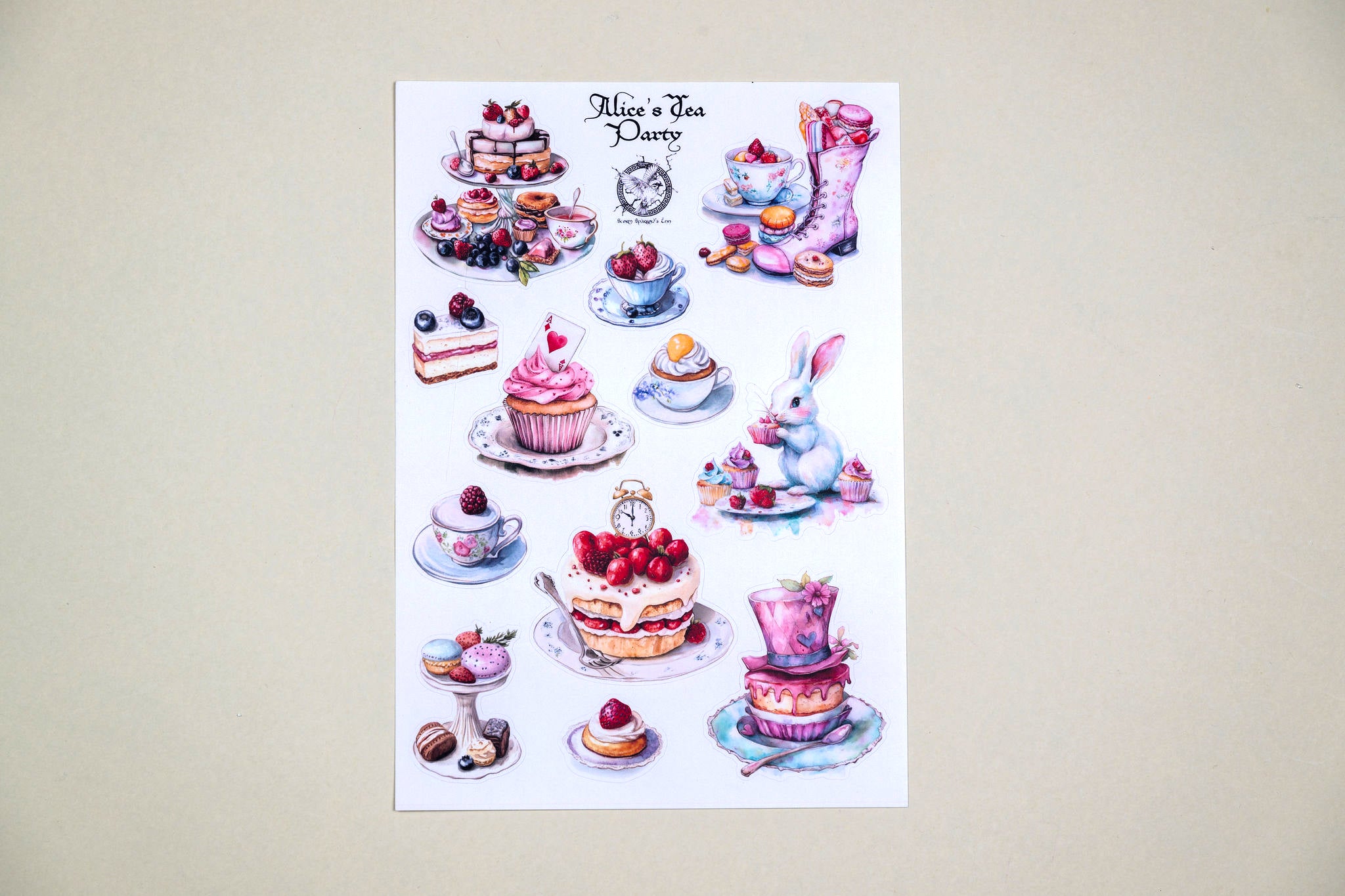 Alice's Tea Party Sticker Sheet