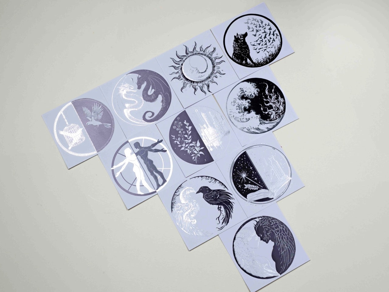 Opposites B&W Foil Papers