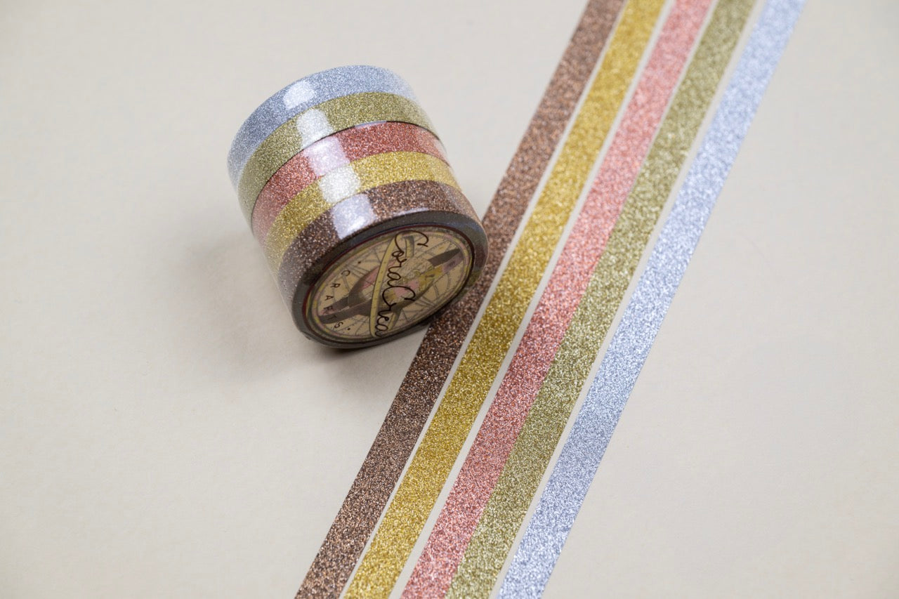 Steam Sparkle Basics Washi Tape Set