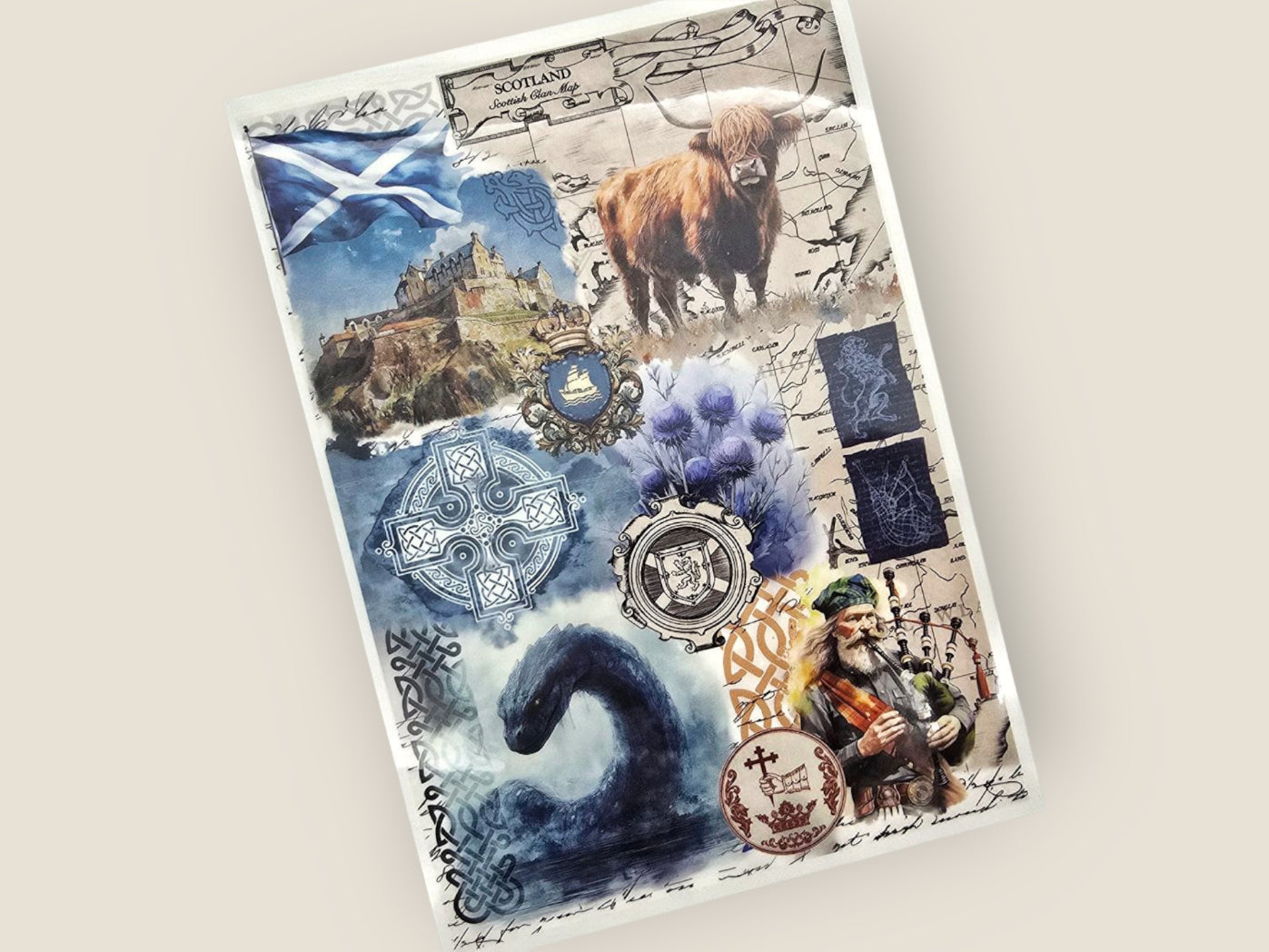 Scotland Watercolor Transfer Sticker