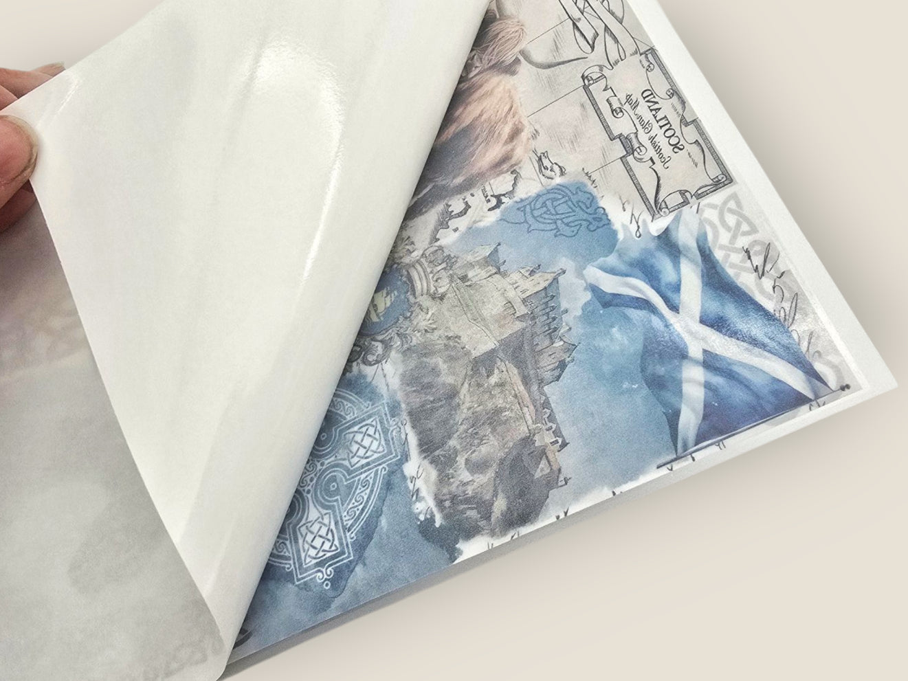 Scotland Watercolor Transfer Sticker