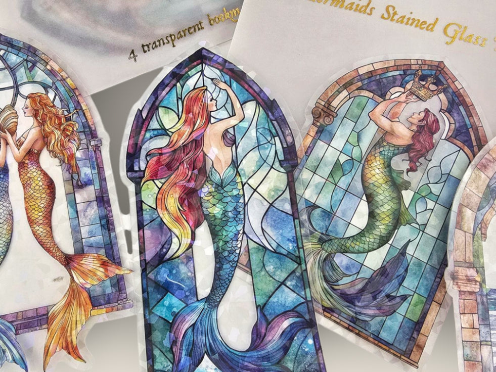 Mermaid Stained Glass Bookmarks