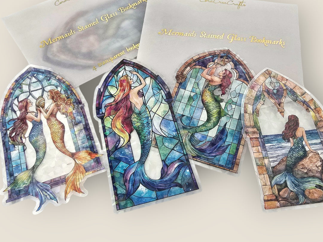 Mermaid Stained Glass Bookmarks