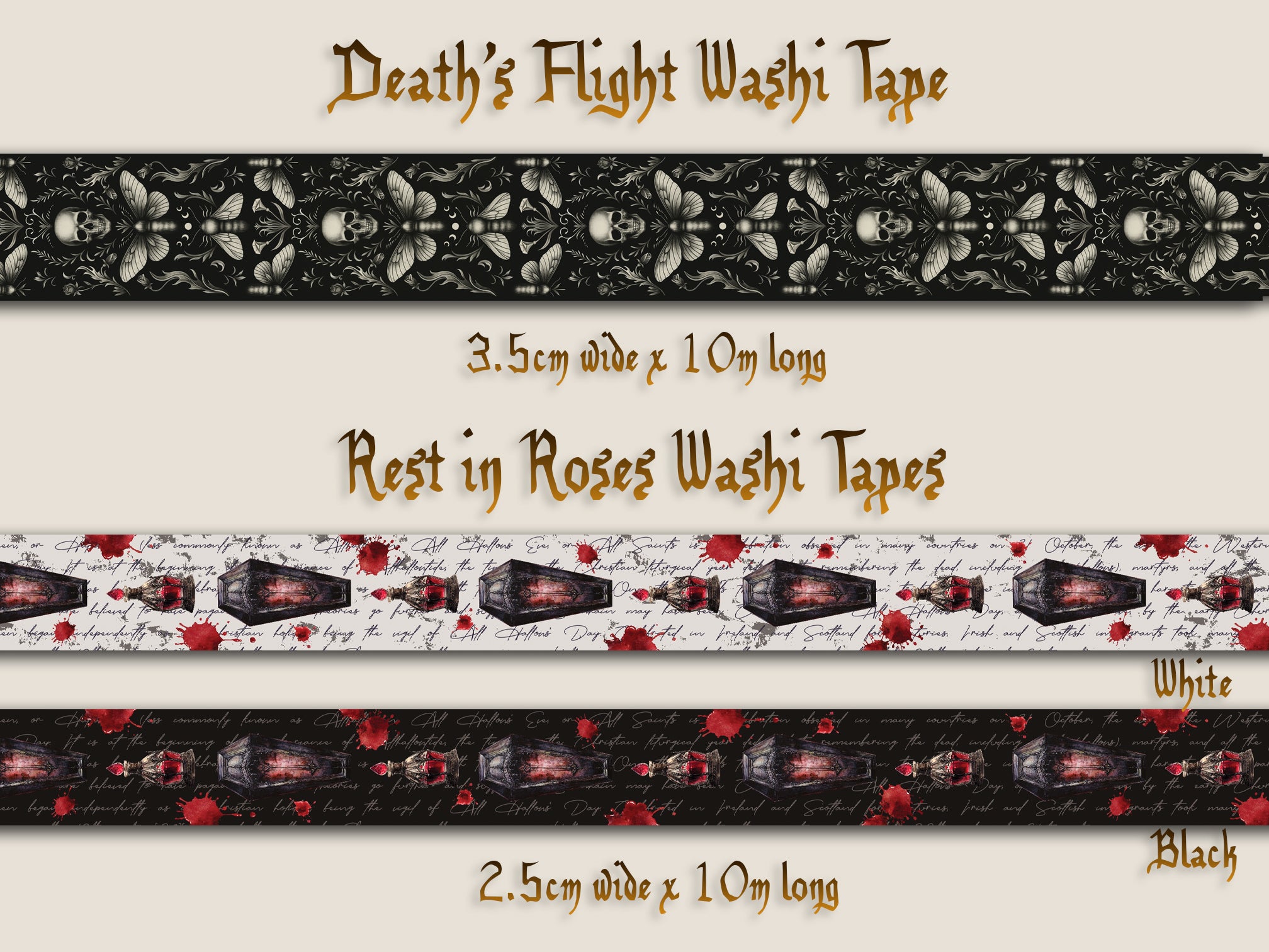 Death's Flight Washi Tapes