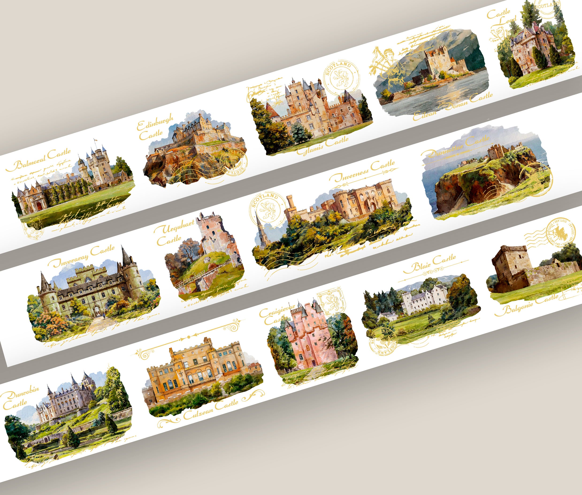 Scotland Castles Washi Tape