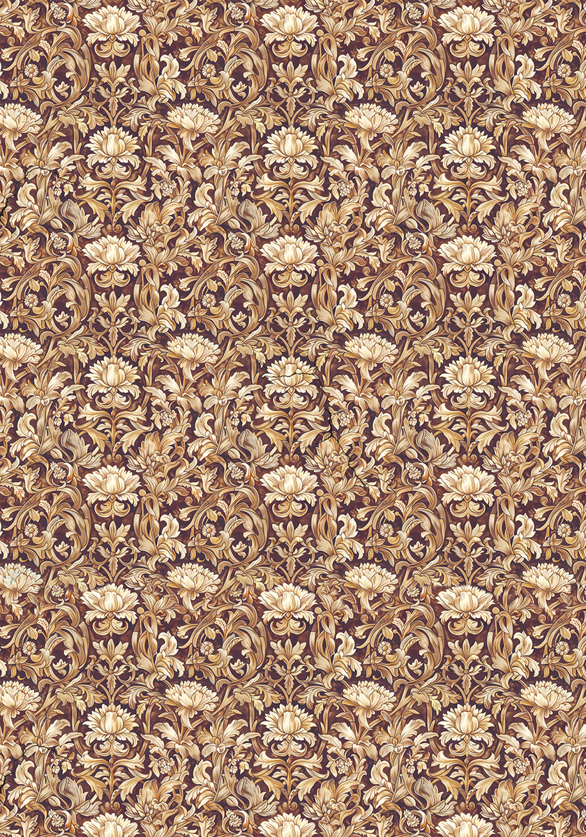 Arabesque of Flowers Rice Paper