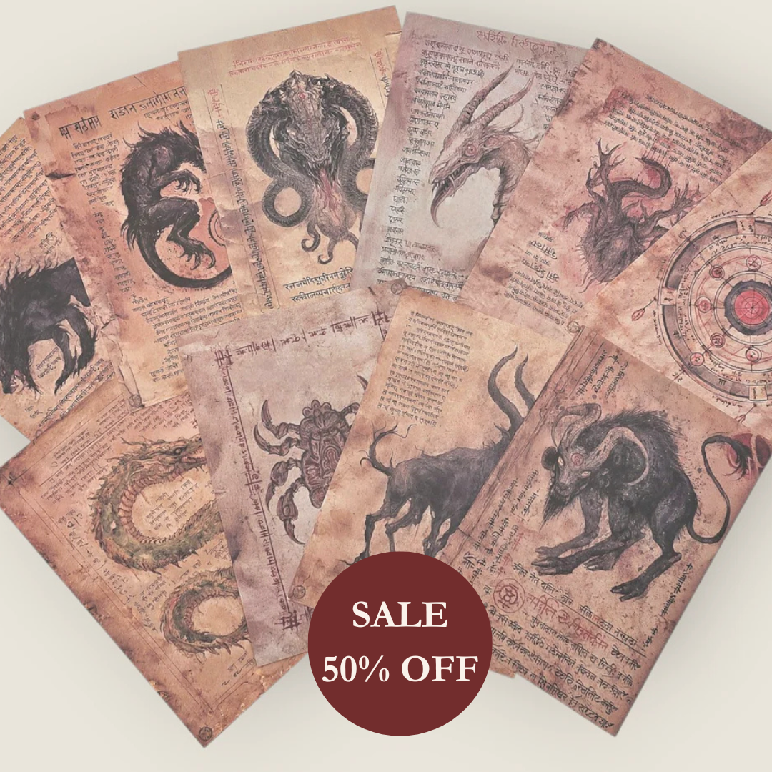 Dark Creatures Scrolls Paper Set