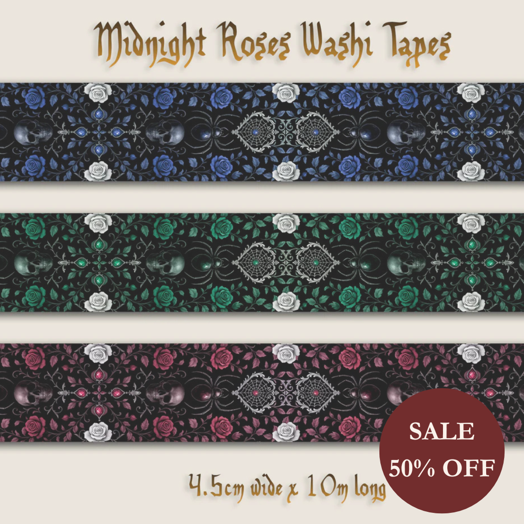 Midnight Roses Washi Tapes