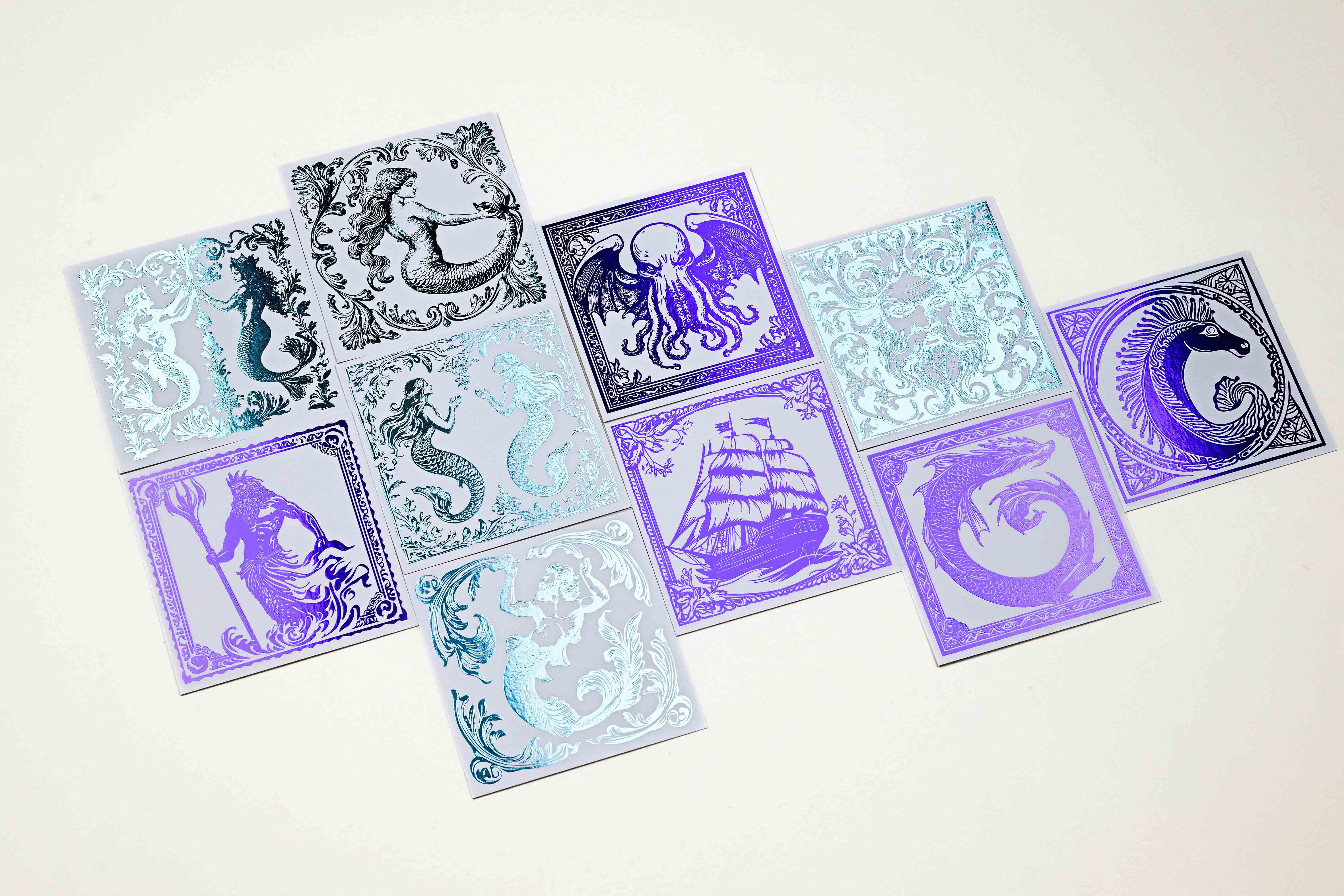 Holographic Under the Sea Cards