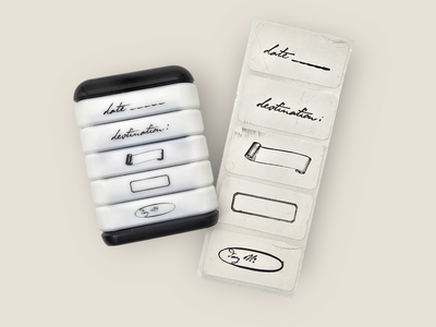 Pre-Inked Mini Travel Stamps