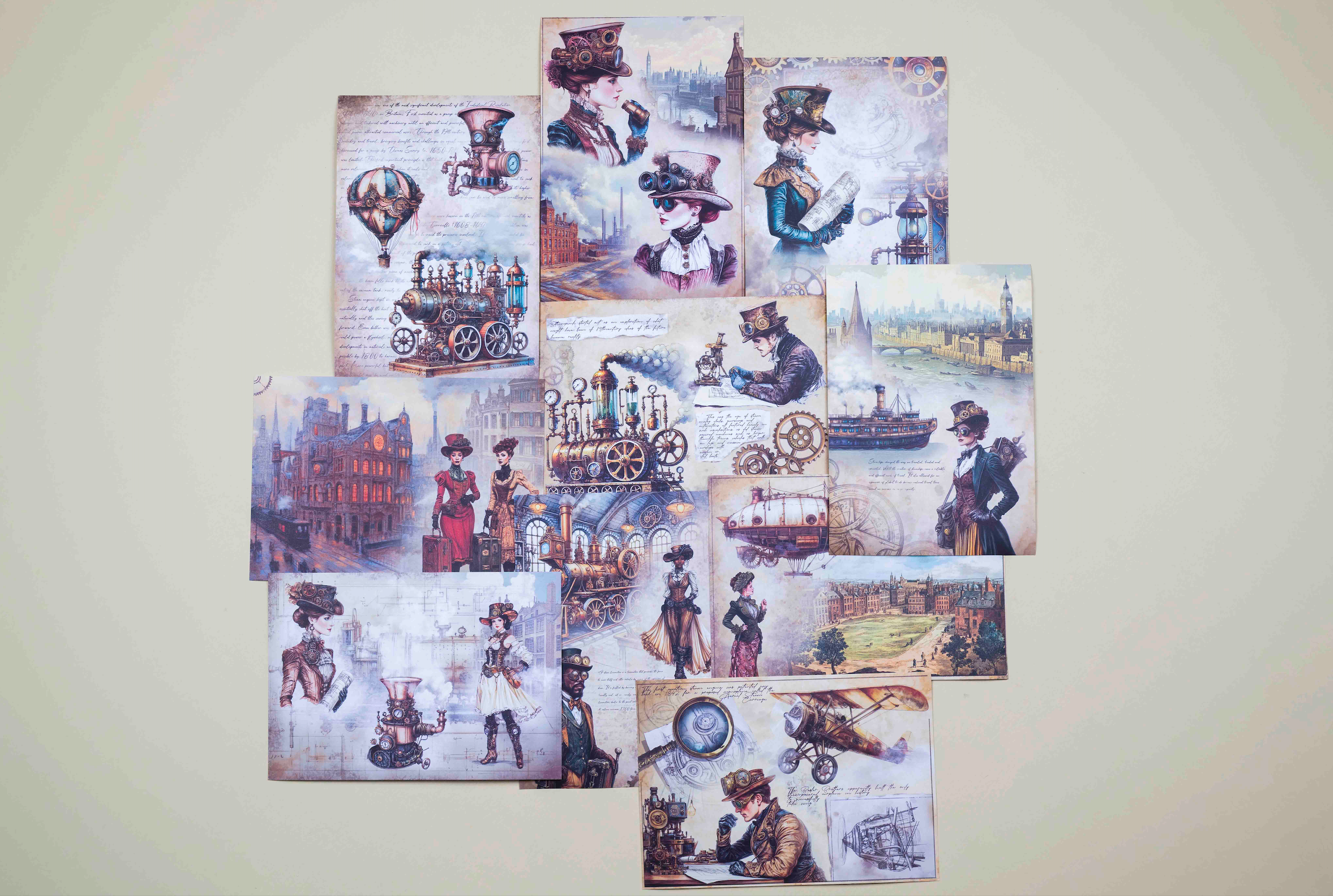 Steampunk Era Paper Set