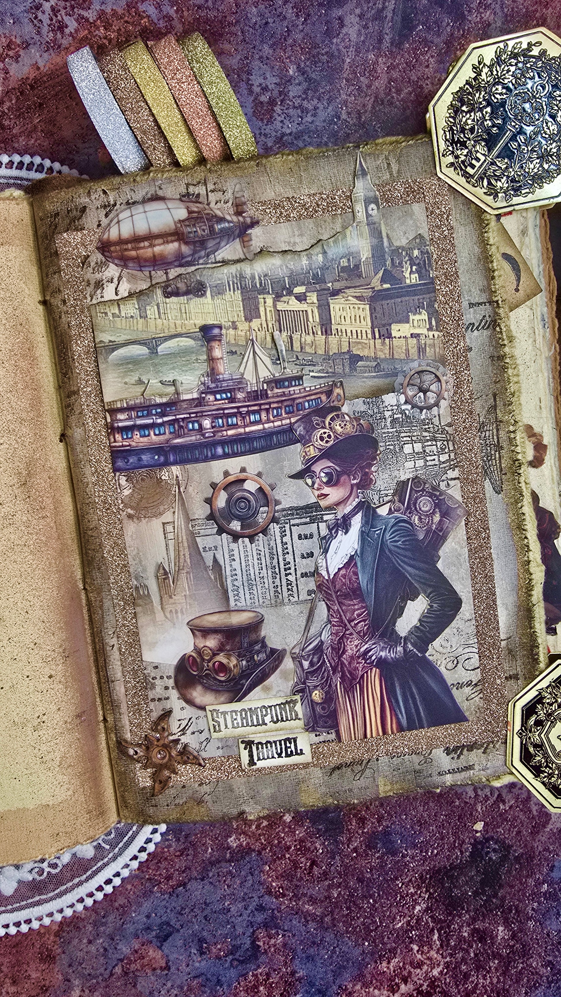 Steampunk Retro Fusion Transparent Tape