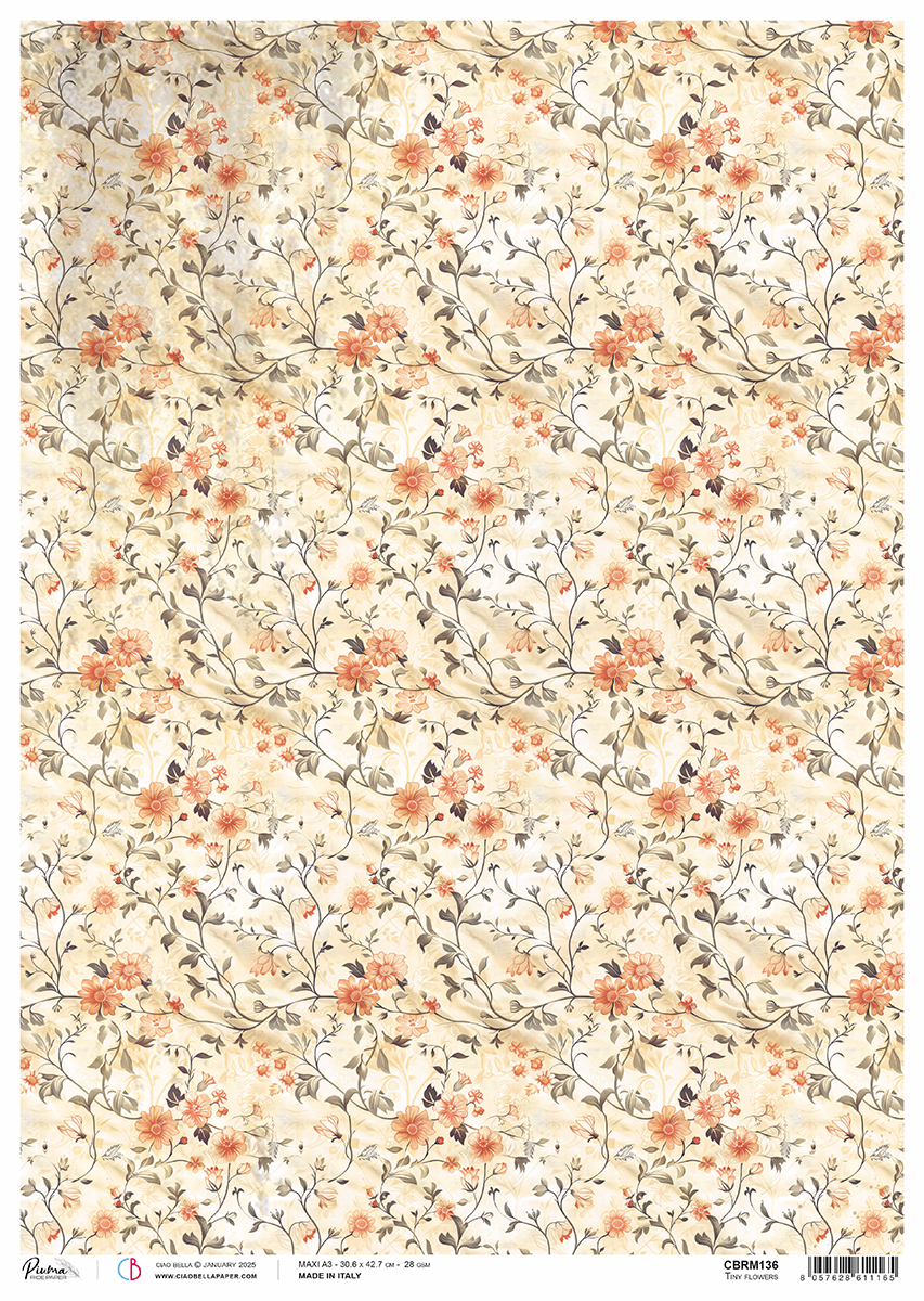 Tiny Vintage Flowers Rice Paper