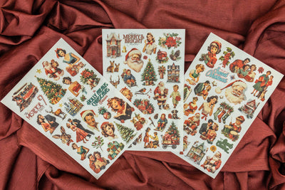 50s Christmas Transfer Stickers (Set of 3)
