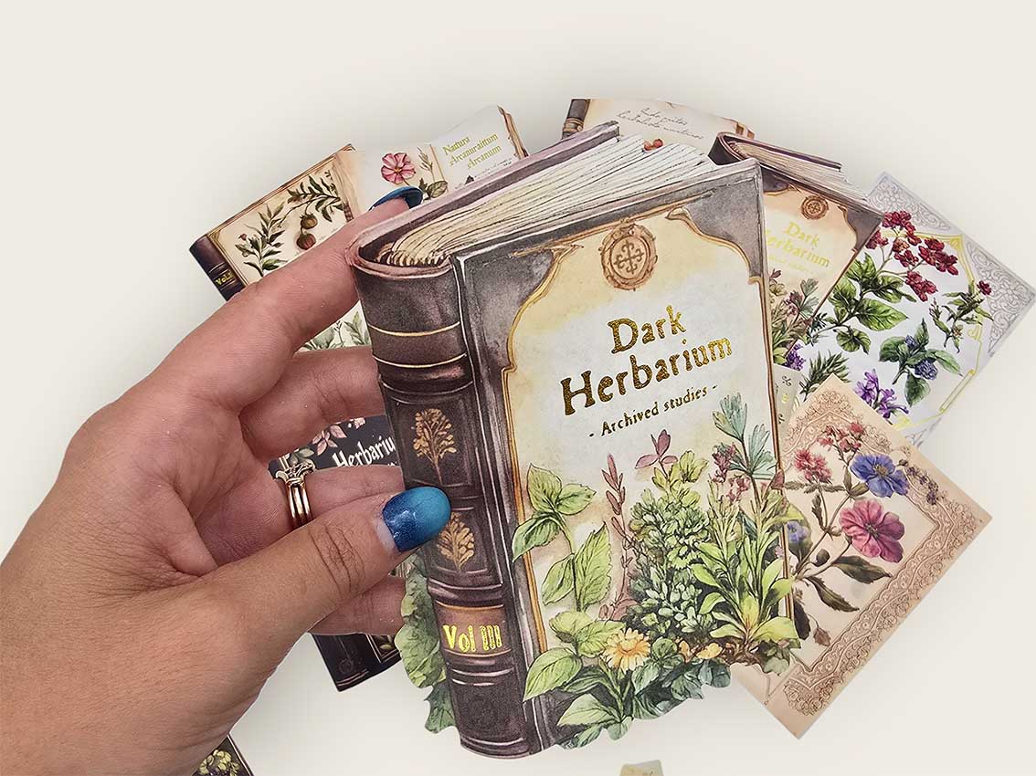 Dark Floral Musings Cards & Sticker Set