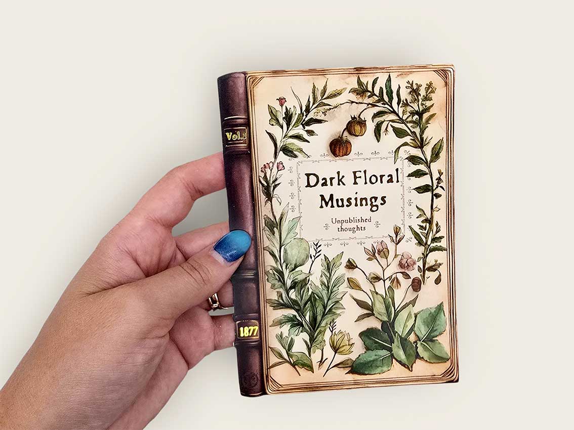 Dark Floral Musings Cards & Sticker Set