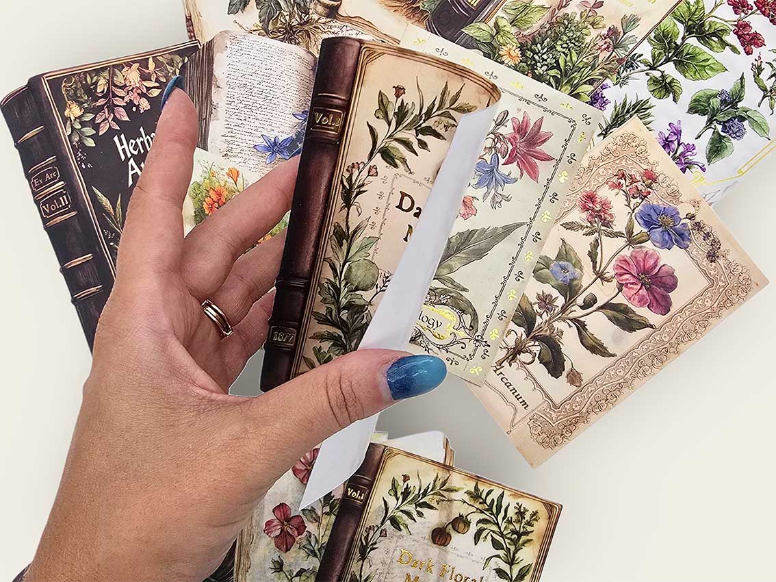 Dark Floral Musings Cards & Sticker Set