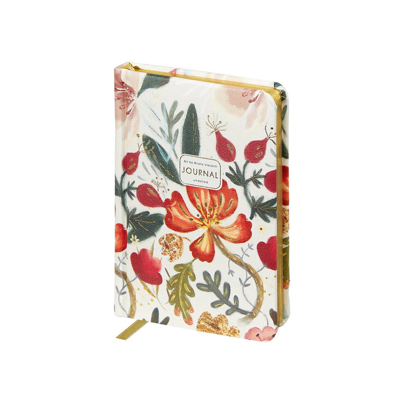 A6 Vegan Leather Hardcover Daily Planner - Bloom Flowers