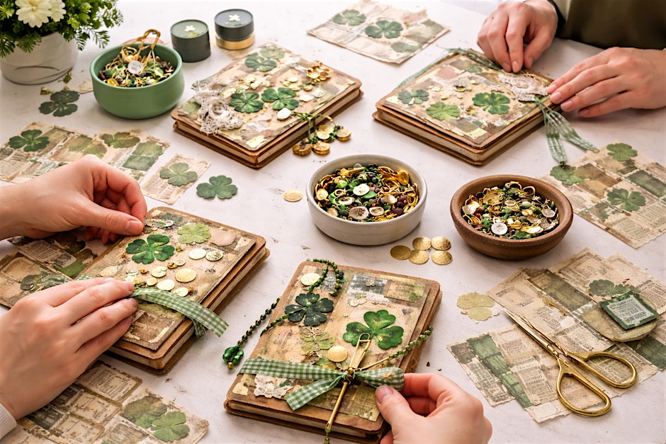 March 12th: Lucky Crafts -  St. Patrick’s Day Themed Journal & Craft Night