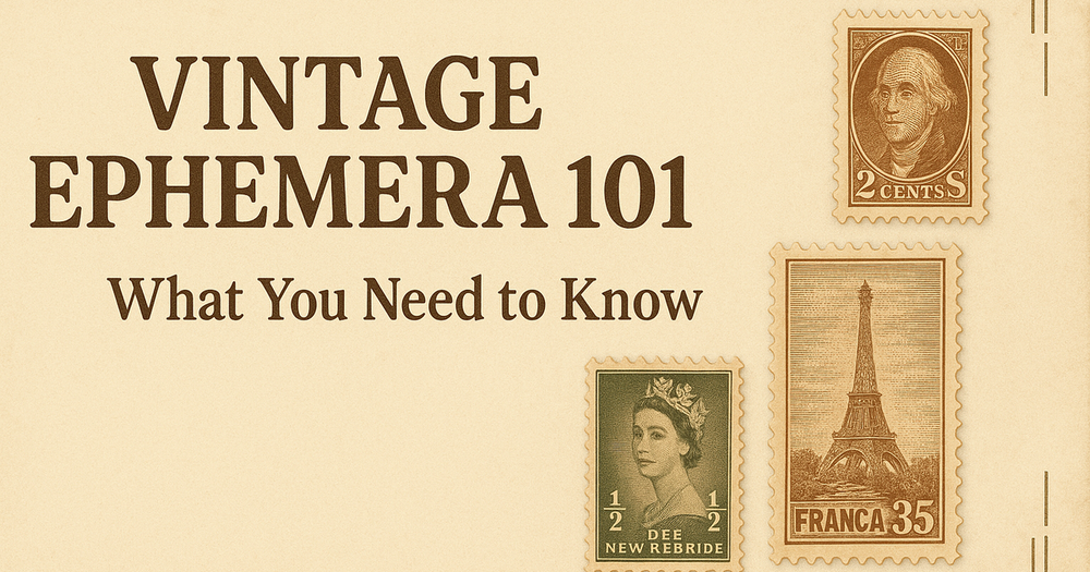 Ephemera Blog Vintage Ephemera 101: What It Is & How to Use It | CoraCreaCrafts Blog