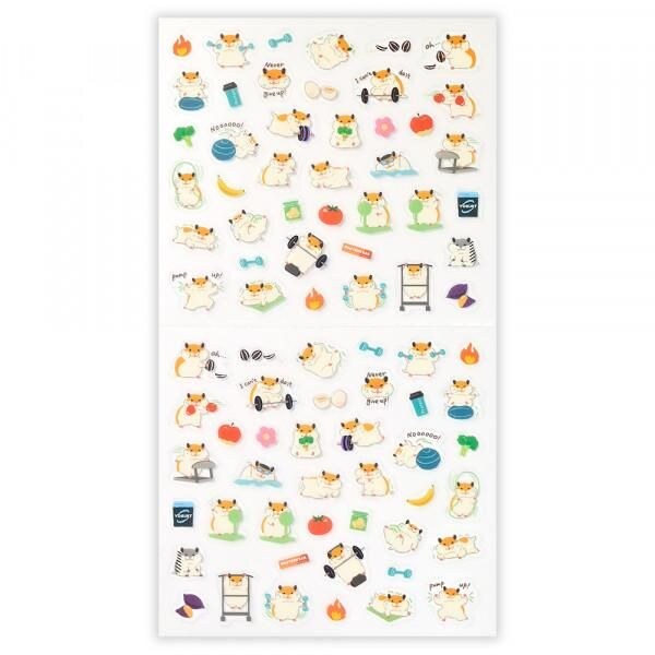Exercising Hamster Planner Stickers