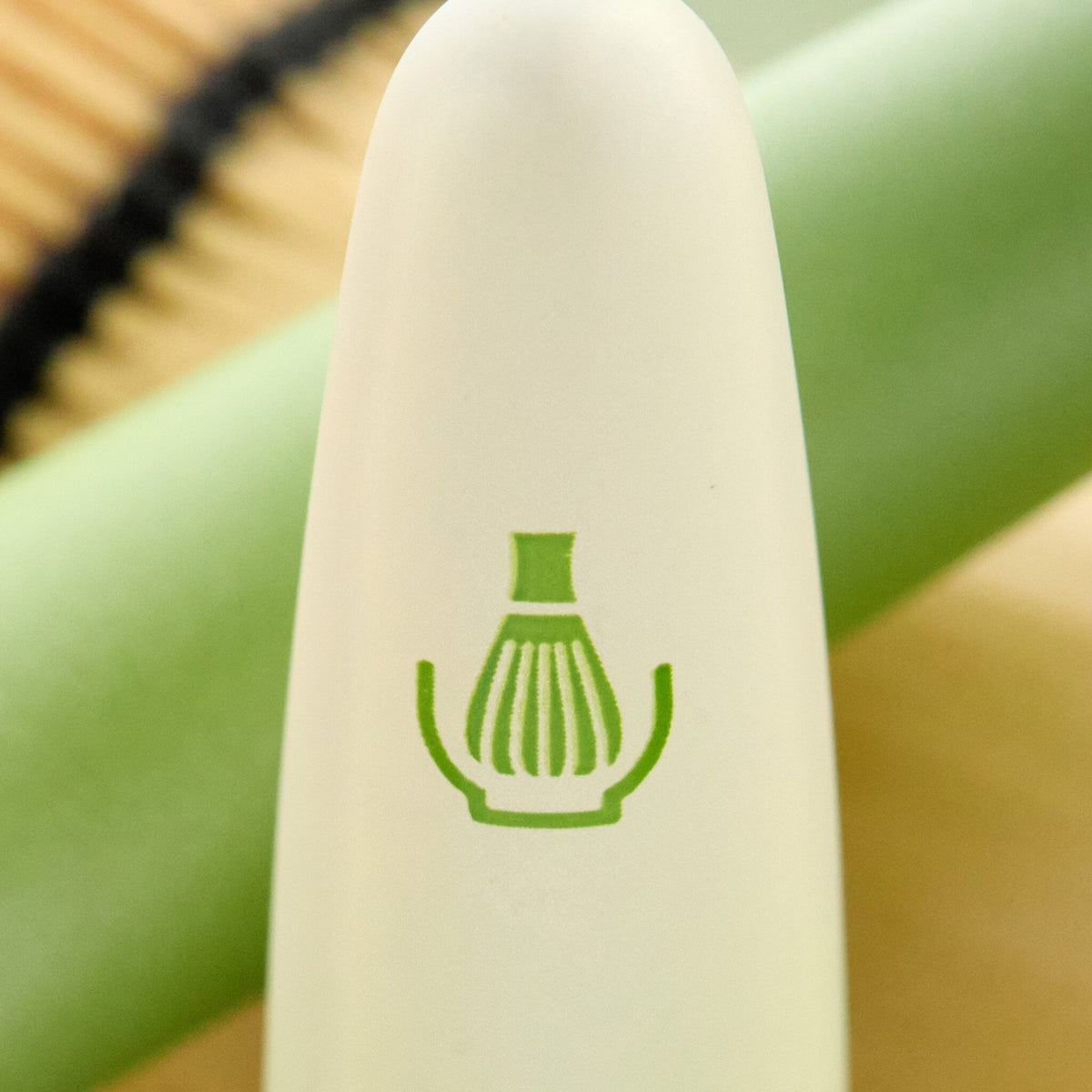 Matcha whisk insignia on the Sheaffer VFM cap