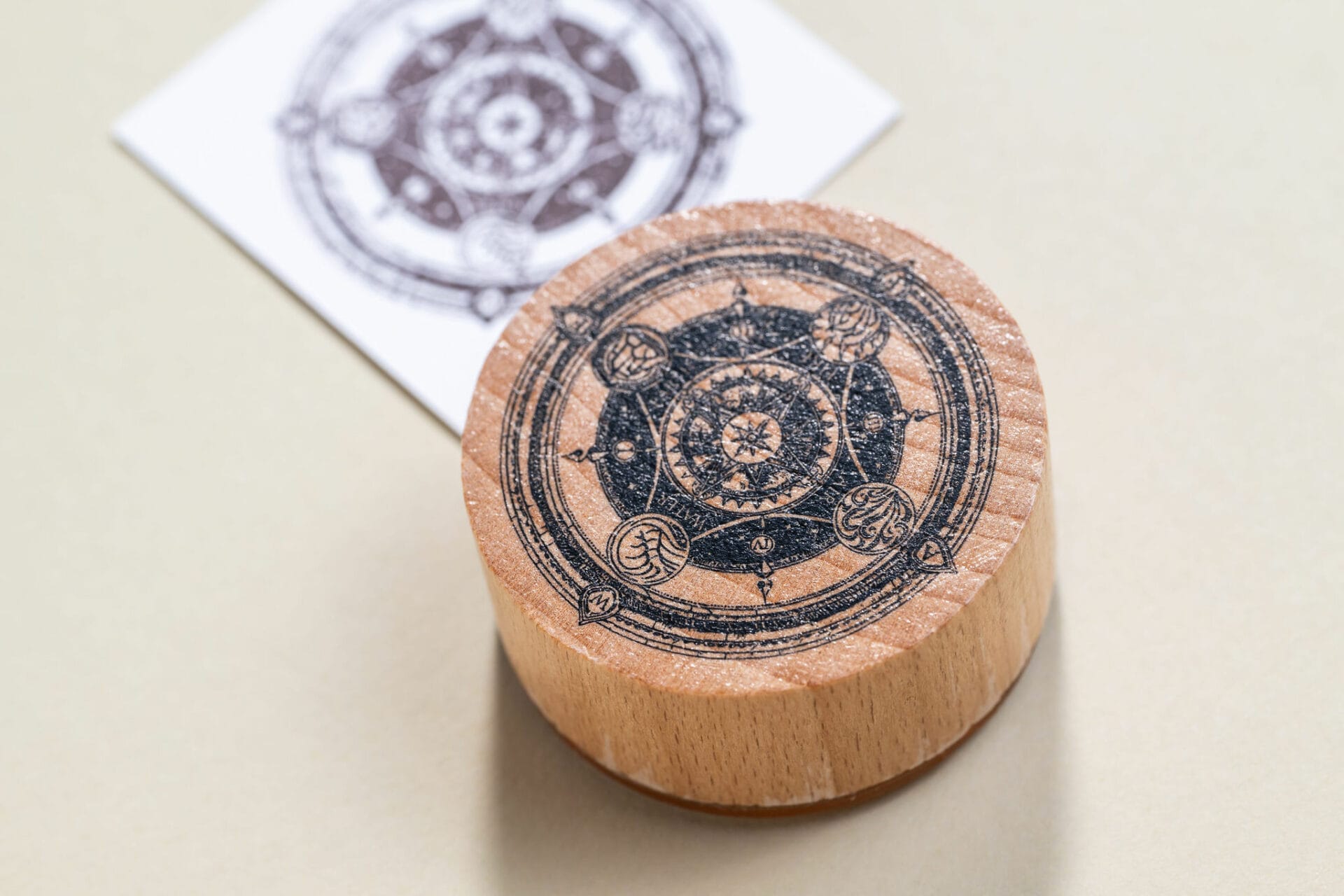 4 Elements Wooden Stamp