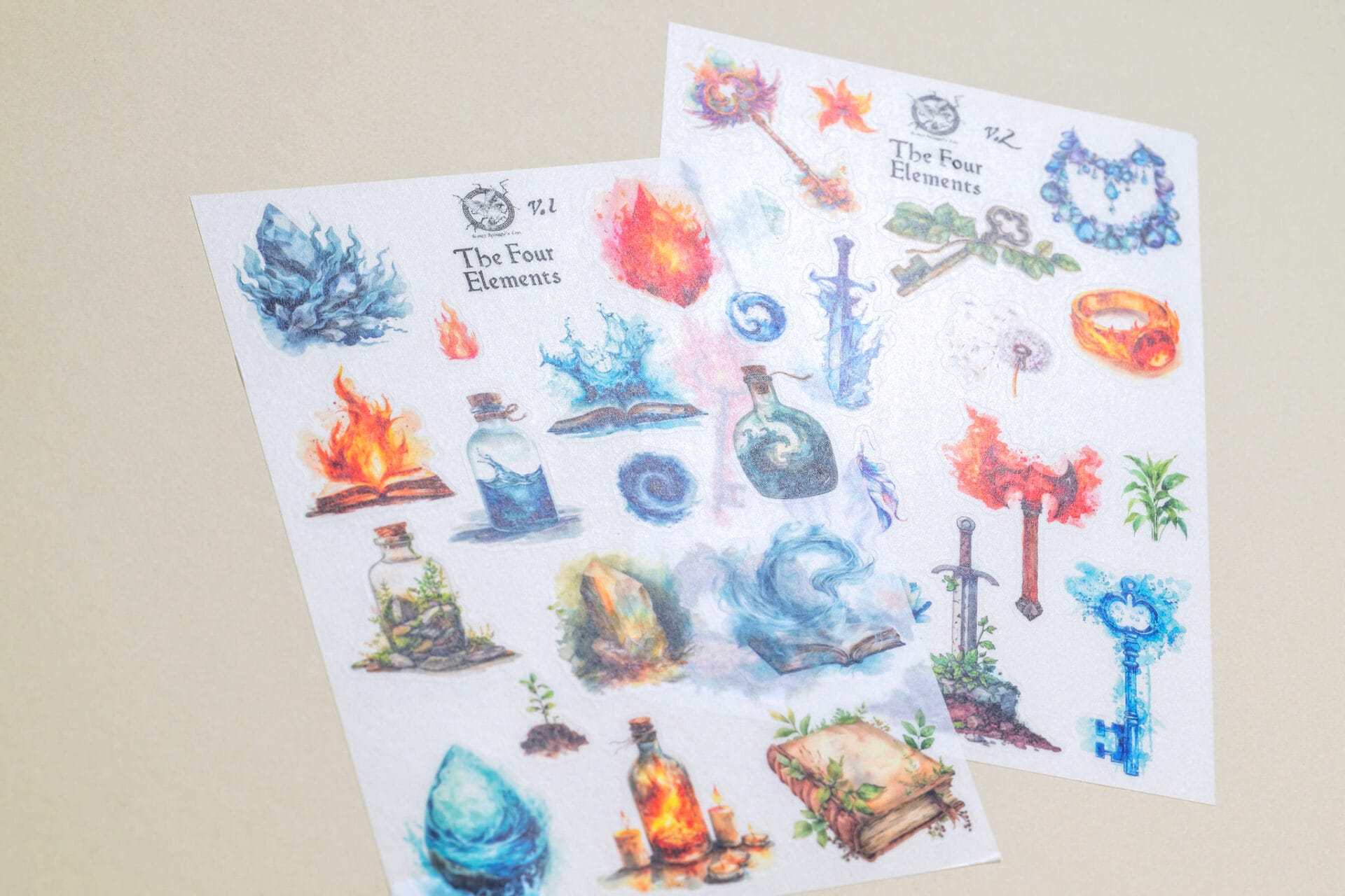 4 Elements Sticker Sheets