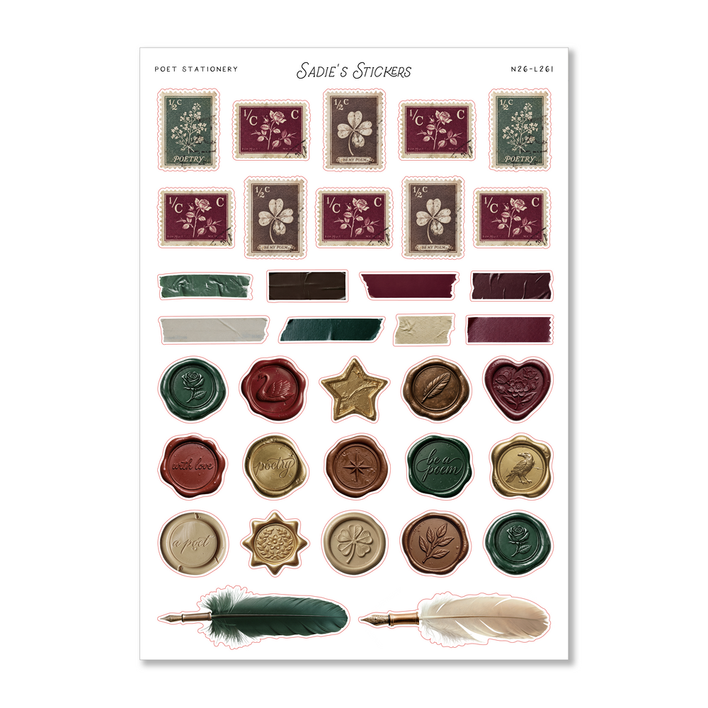 Poet Stationery • The Autumn Edit Sticker Sheet