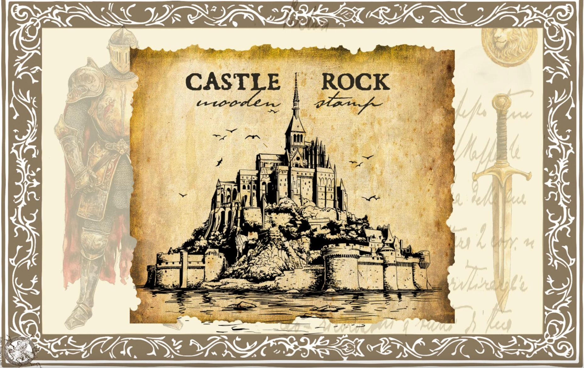 Castle Rock Wooden Stamp