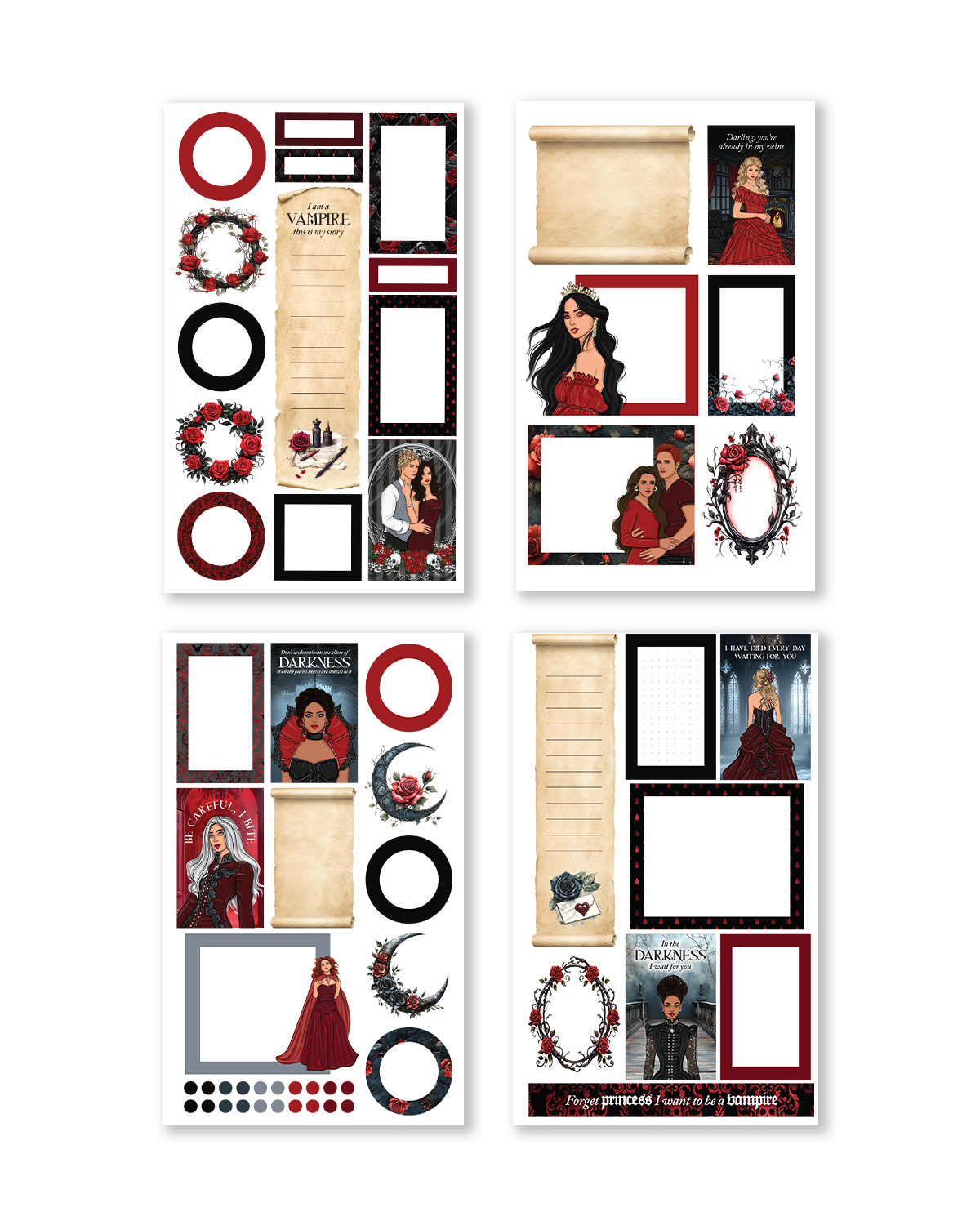 Dark Hearts Sticker Book