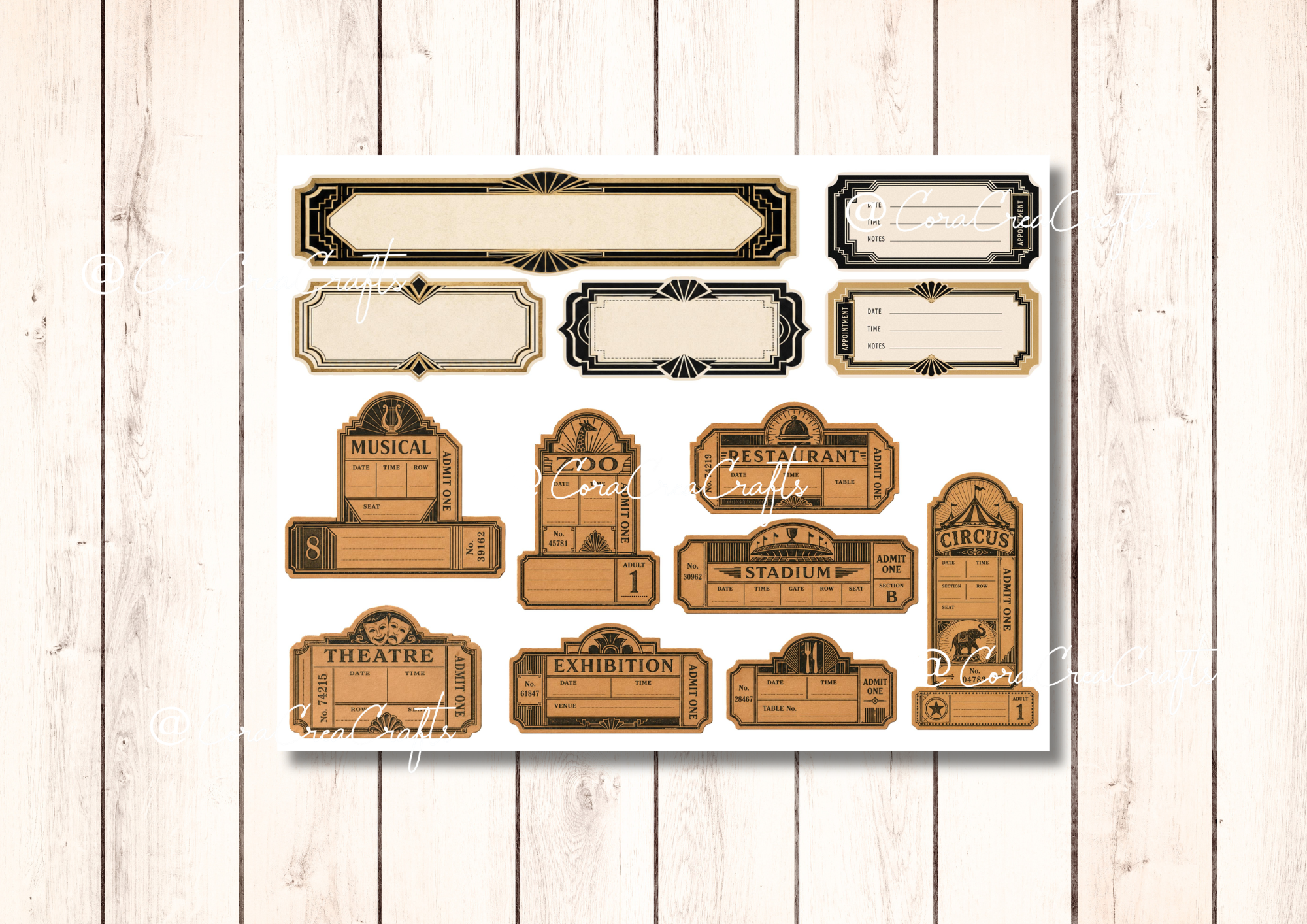 Art Deco Digital Journal Kit