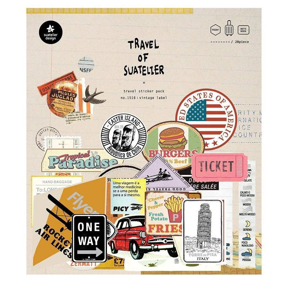 Suatelier Vintage Travel Labels