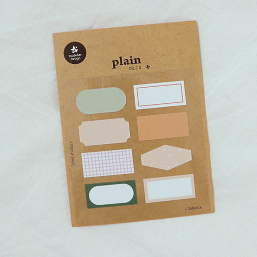 Plain Deco Mini Tags Stickers v2