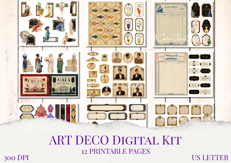 Art Deco Digital Journal Kit