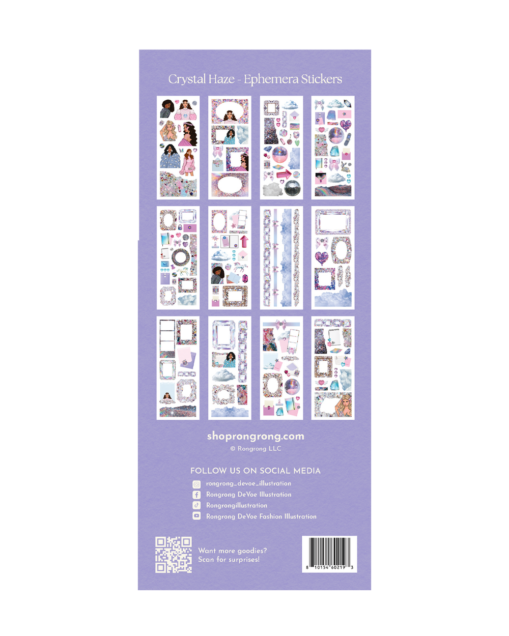 Crystal Haze - Ephemera Sticker Sheet Set