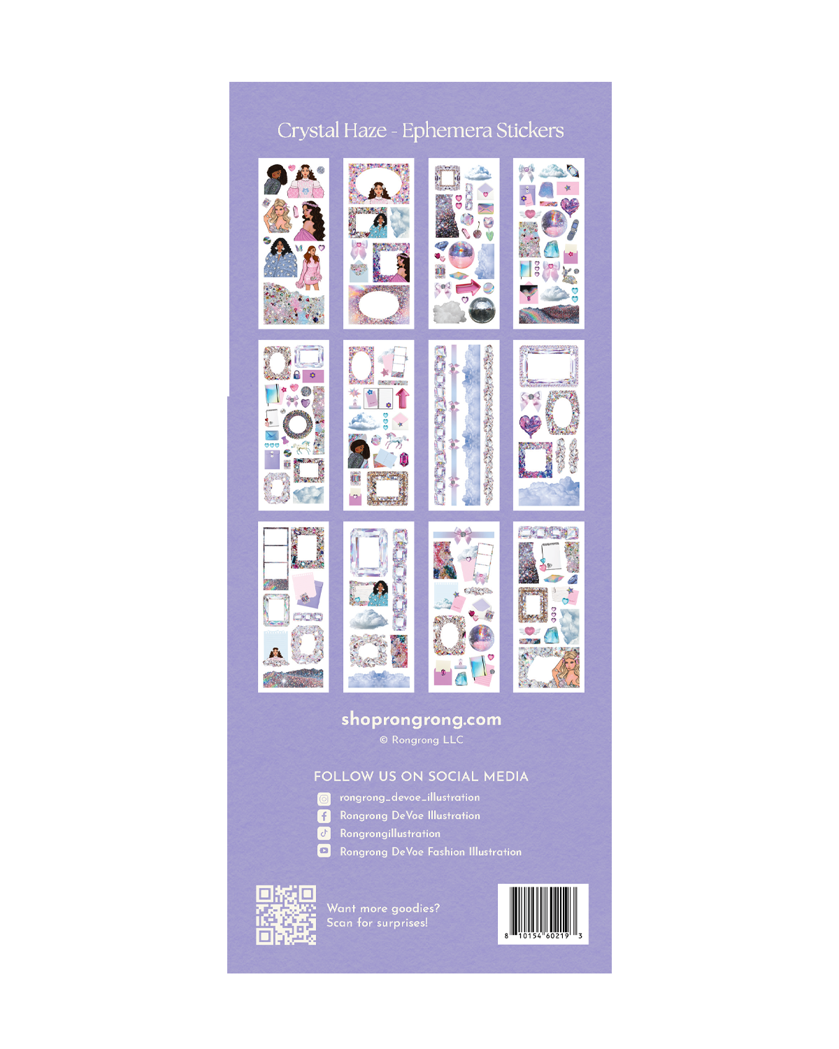 Crystal Haze - Ephemera Sticker Sheet Set