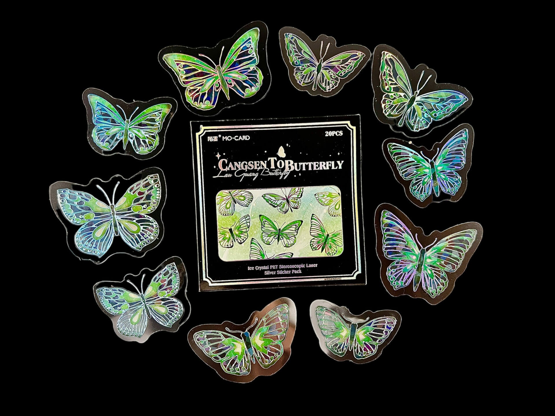 202307_ButterflyFoilStickersGreen1