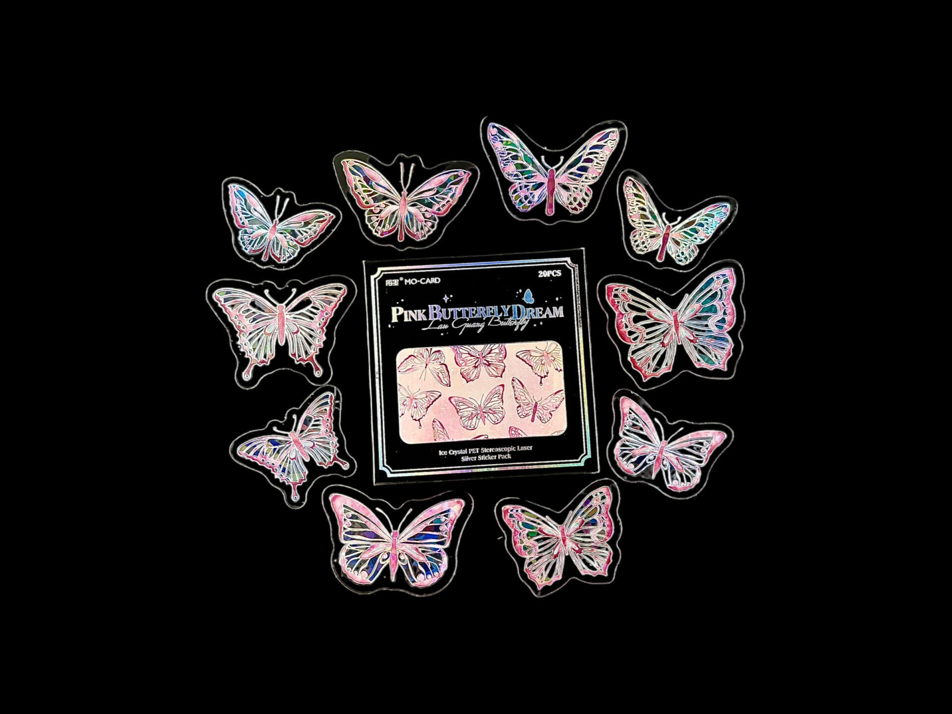 202307_ButterflyFoilStickersPink1