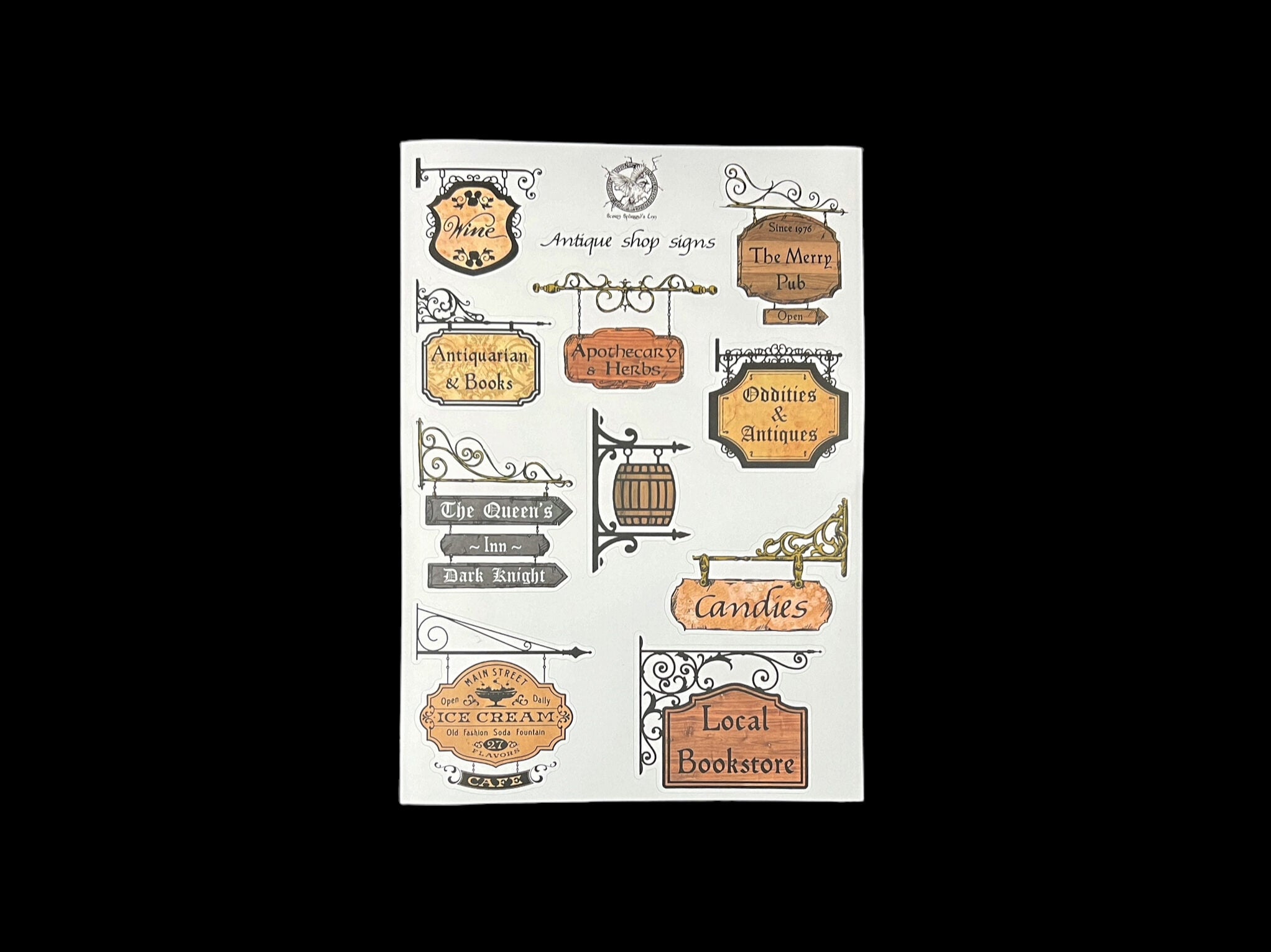 Shop Signs Sticker Sheet - Discover 's Stickers – CoraCreaCrafts