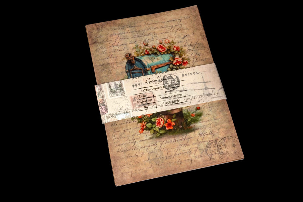 Postal Vellum Paper & Sticker Set