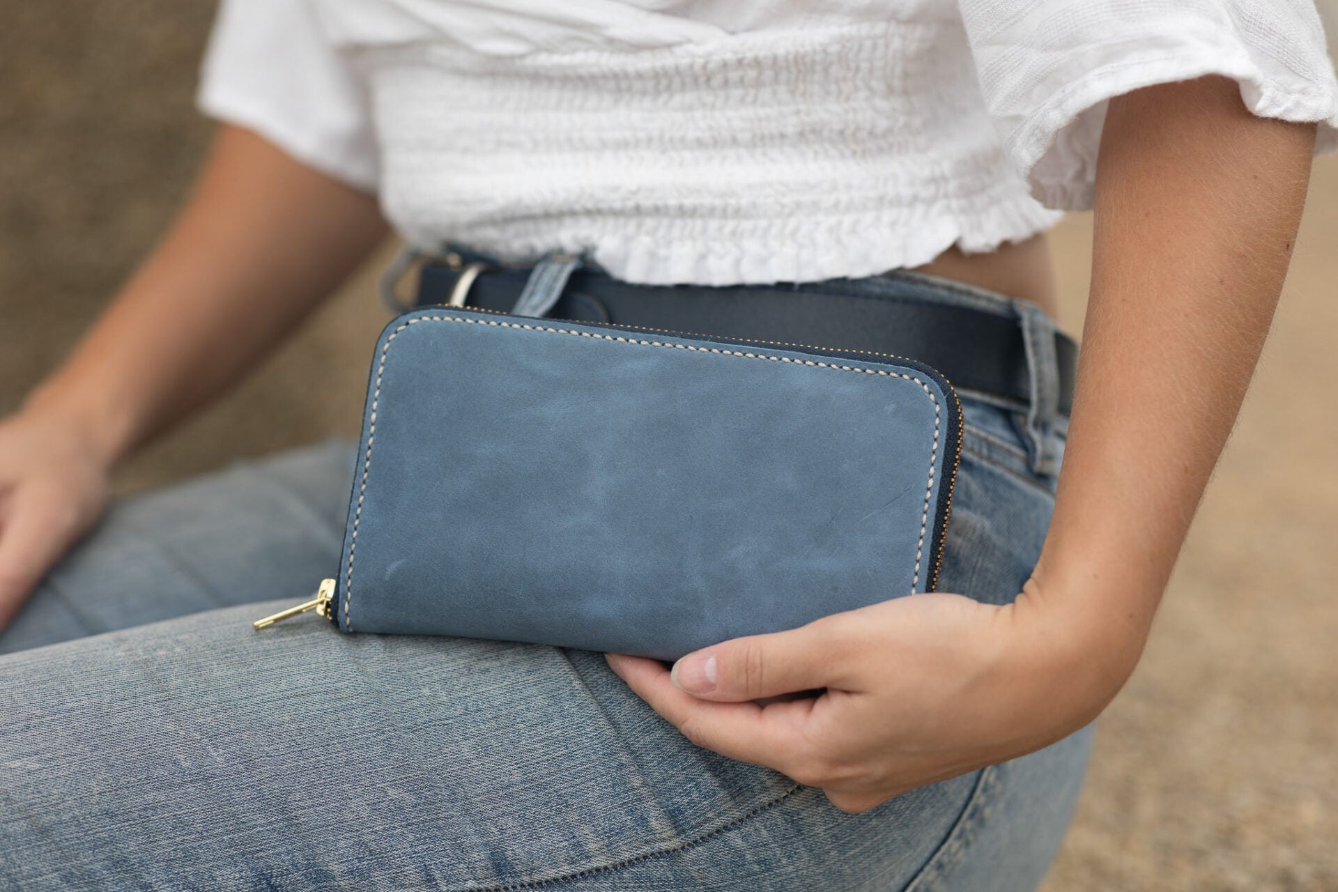 Zipper Wallet – Blue