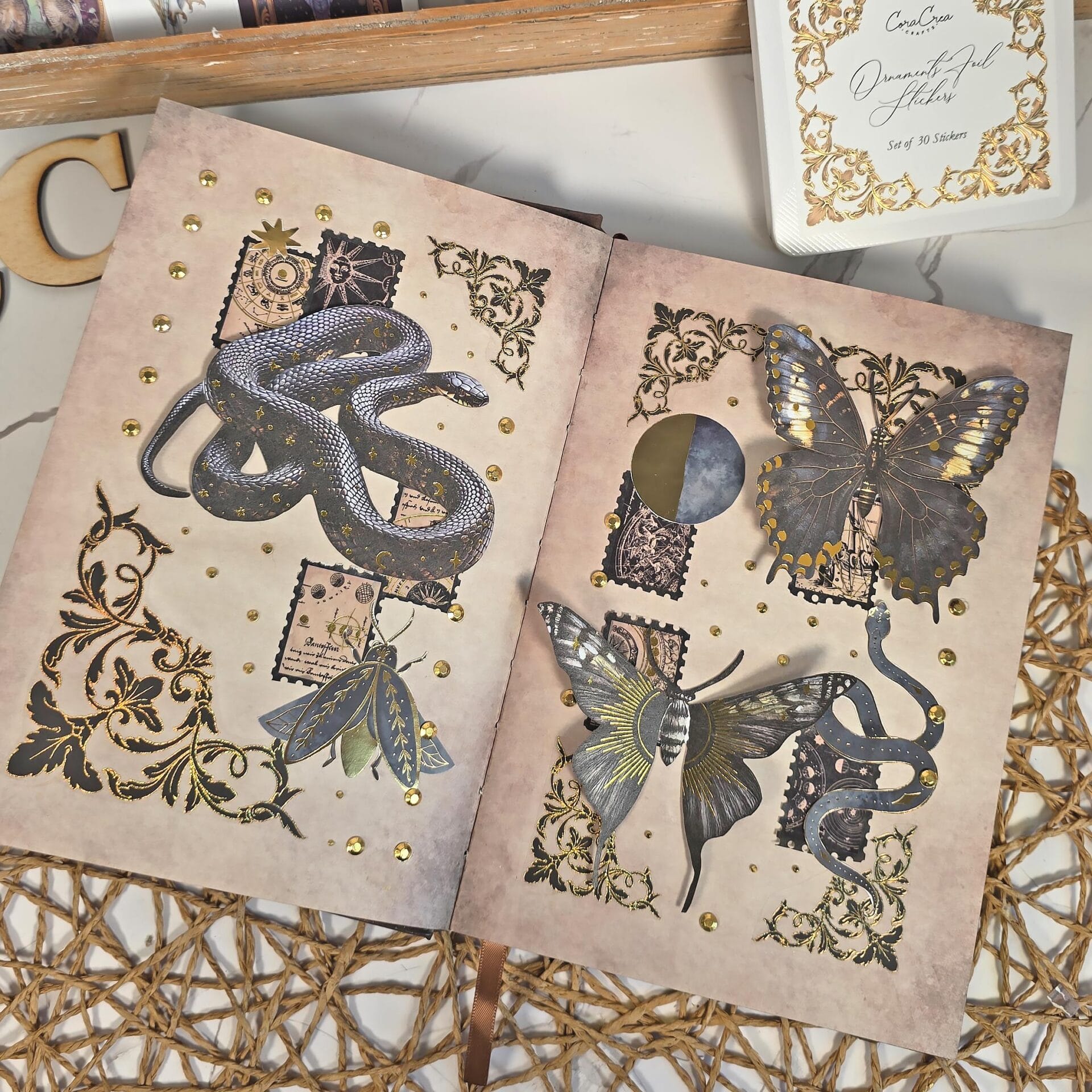 Owl Grimoire Foil Notebook