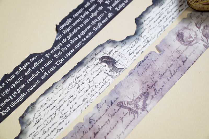 PRE-ORDER Burnt Writing Washi Tape Set