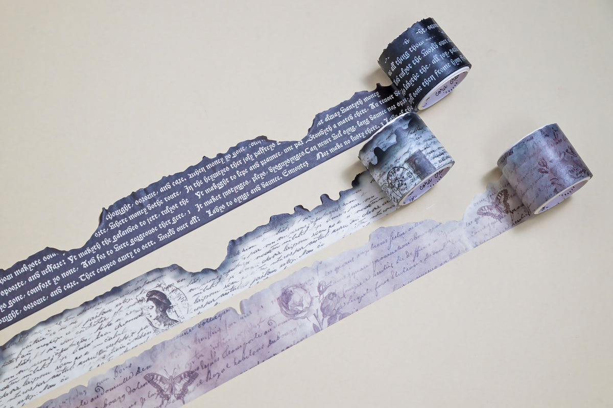 Burnt Writing Washi Tape Set — Washi Tape | CoraCreaCr