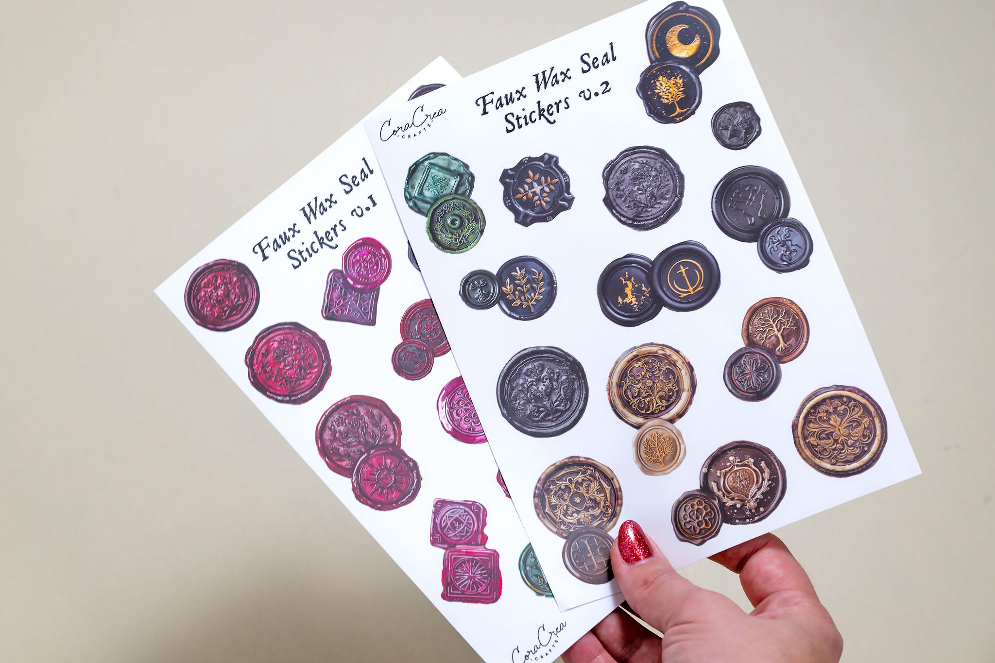 Faux Wax Seals Sticker Sheets