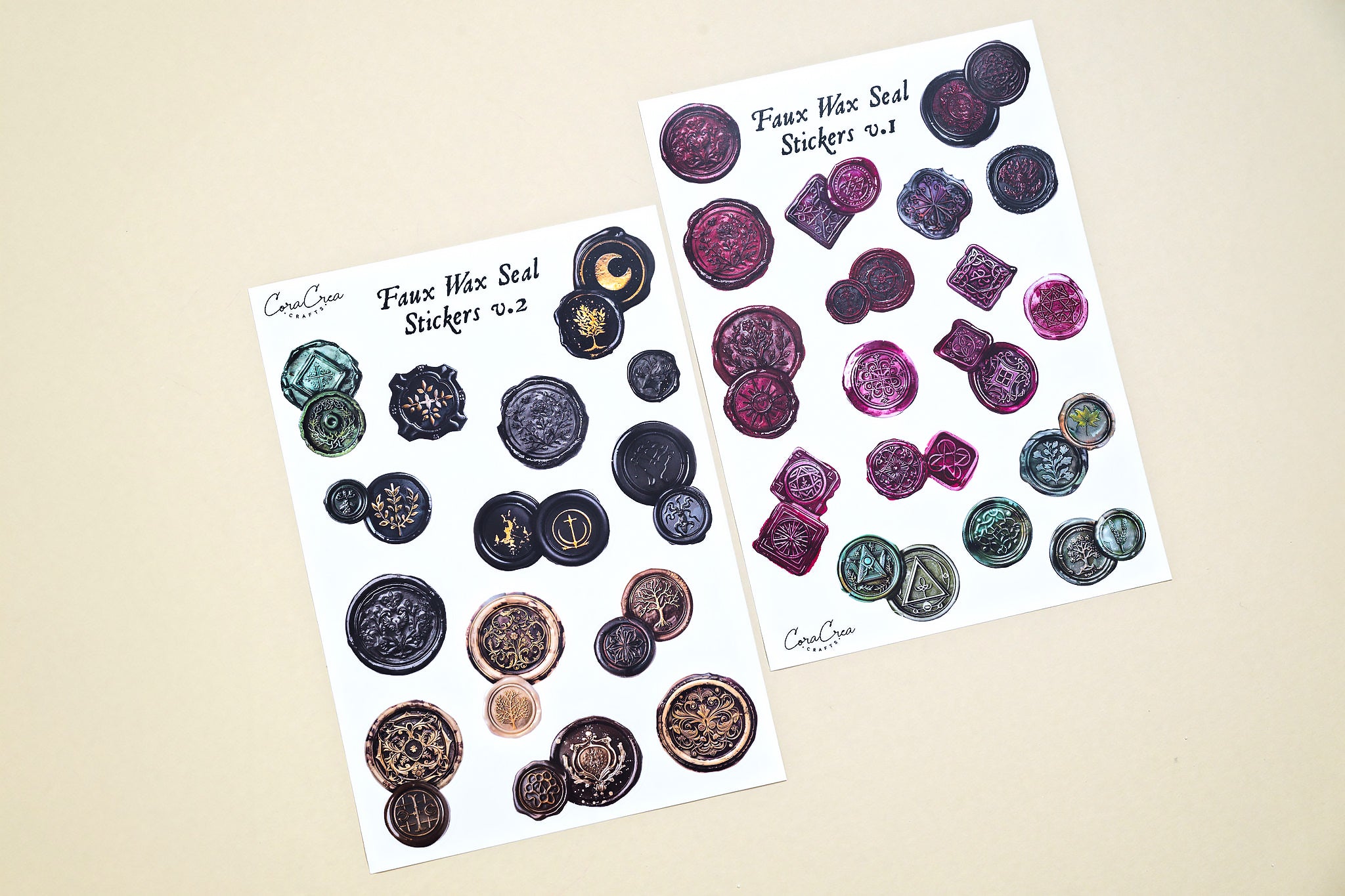 Faux Wax Seals Sticker Sheets