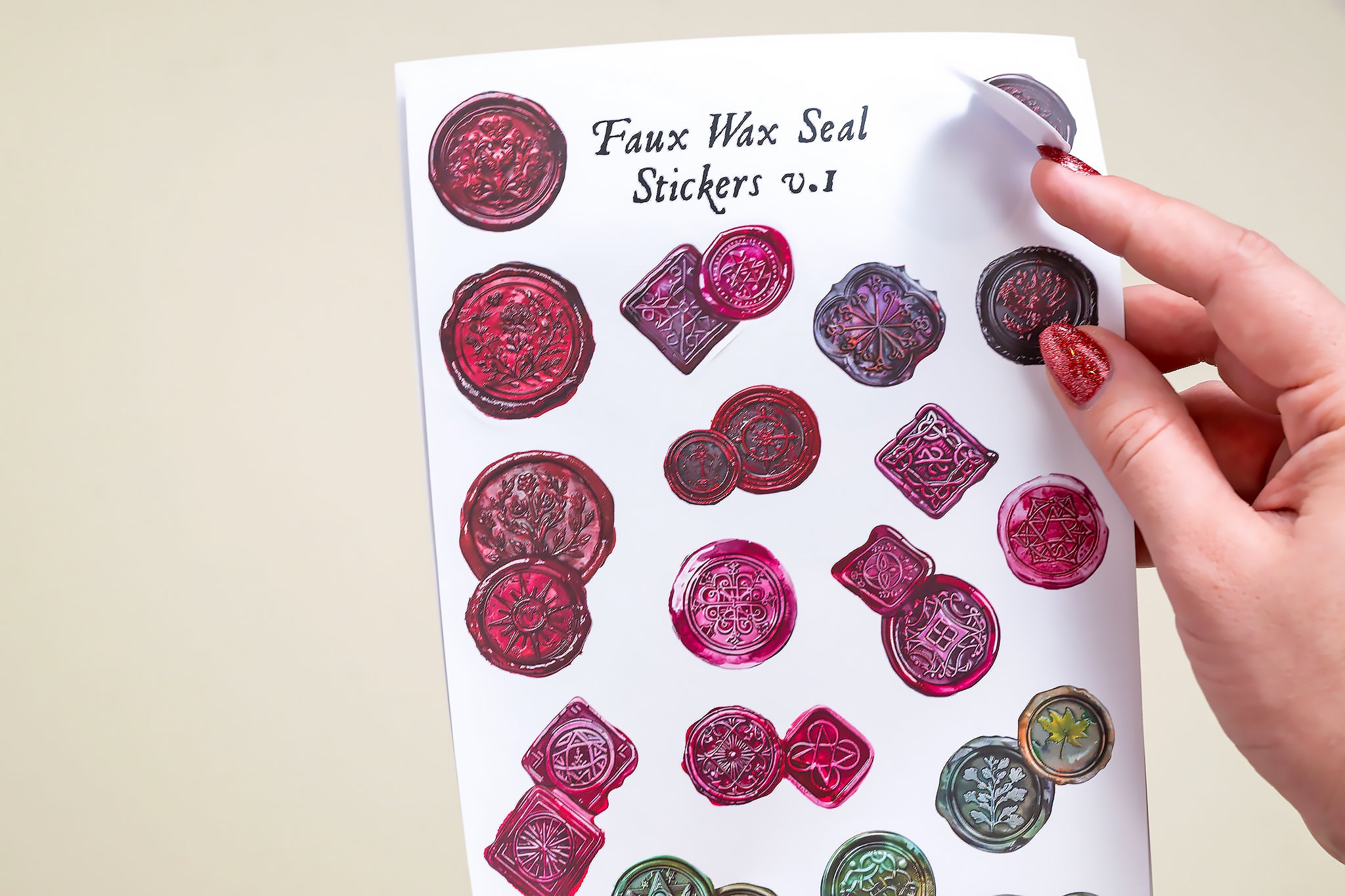 Faux Wax Seals Sticker Sheets