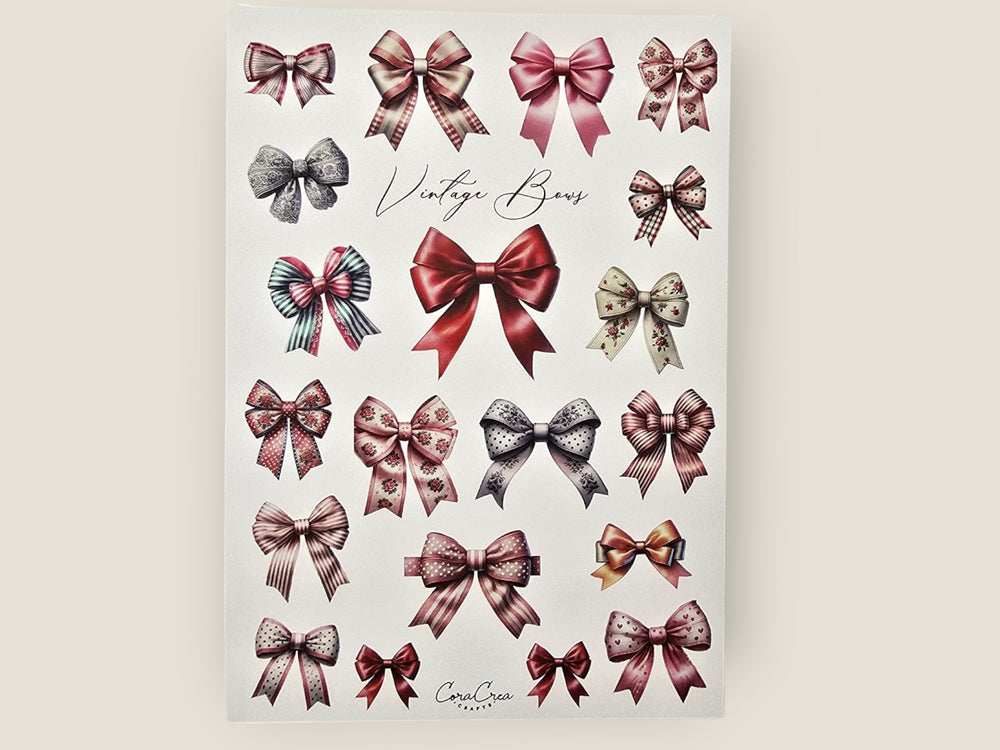 Vintage Bows Sticker Sheet